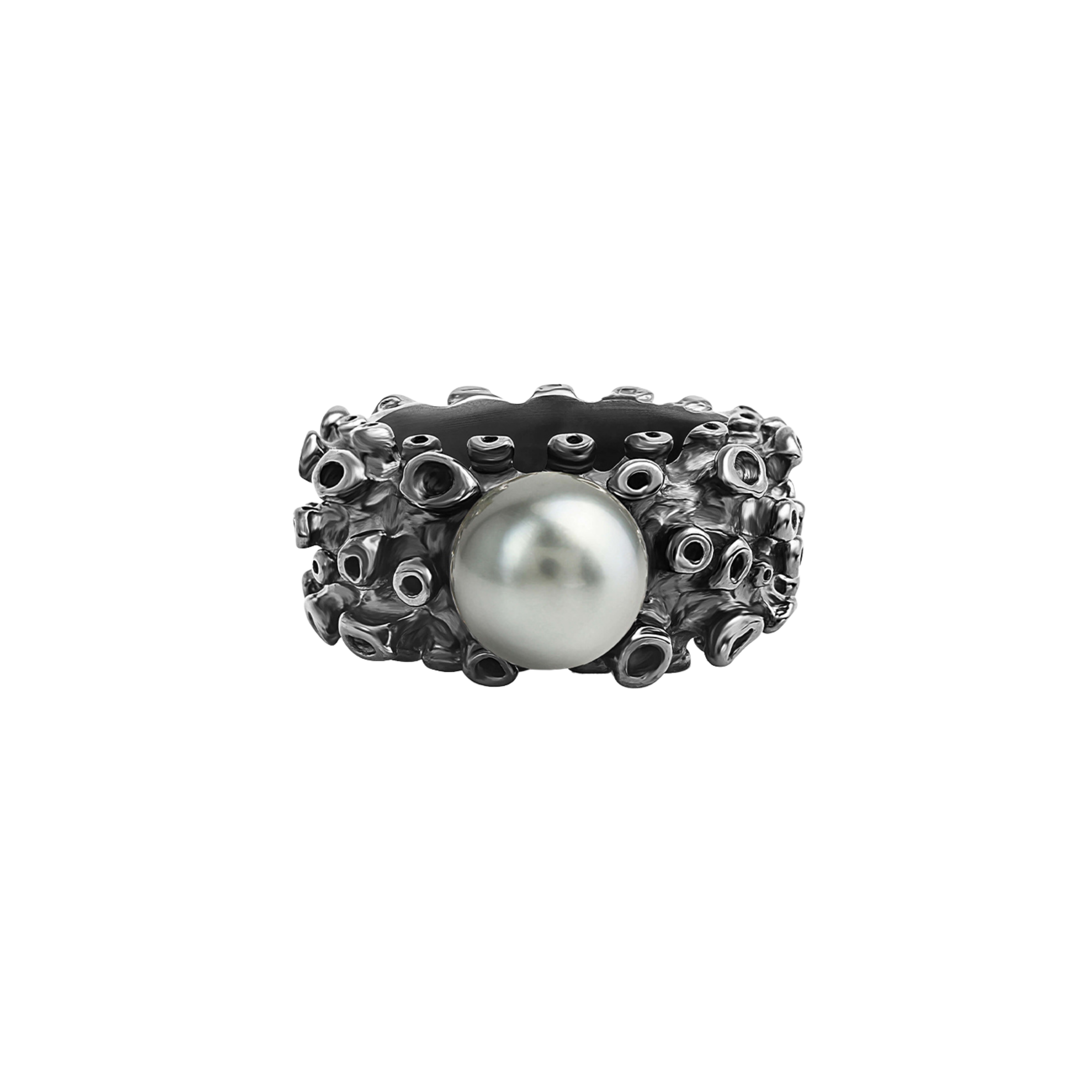 Solitär Ring Black BONE