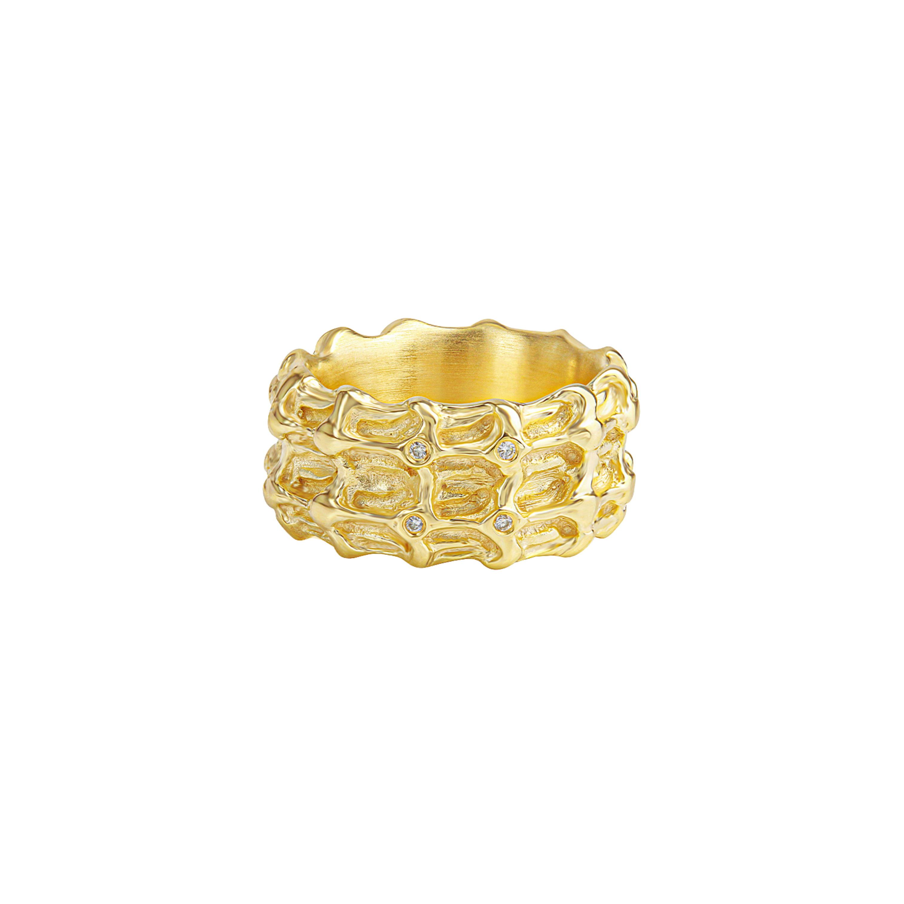BONE Bold Diamond Ring – Gold